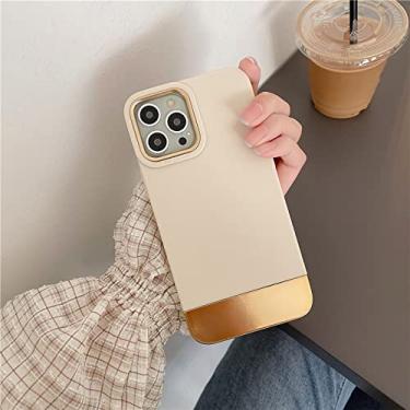 Imagem de Capa de telefone de silicone para galvanoplastia de luxo para iphone 14 11 12 13 pro max xs x xr 7 8 plus capa de ouro banhada a ouro branco, para iphone 11 pro