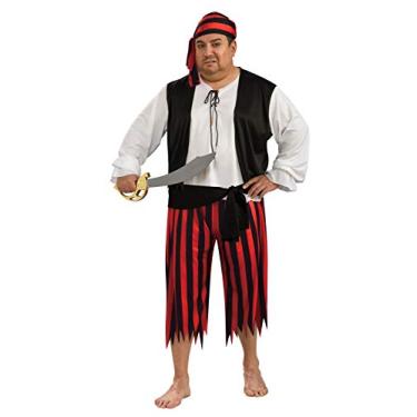 Imagem de Rubie's Costume Co. Fantasia masculina de pirata tamanho grande, Multicor, One Size