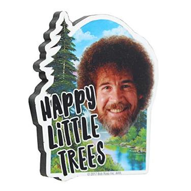 Imagem de AQUARIUS Bob Ross Trees Ímã robusto para geladeira, armário, quadro branco e sala de jogos, mercadoria e colecionáveis oficialmente licenciados
