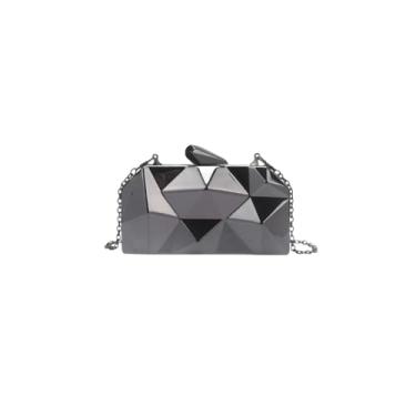 Imagem de JAMBHALA Bolsa Feminina Moda Feminina Laser com Mmbreagem Dourada Brilhante Bolsa de Noite Para Festa de Dança de Clube (preto)