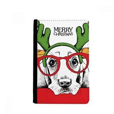 Imagem de Roupas Adoráveis Cão Ilustração Aquarela Porta Passaporte Notecase Burse Carteira Carteira Bolsa Cartão, Multicolor