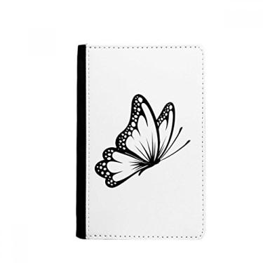 Imagem de Carteira simples vintage borboleta em porta-passaporte preto Notecase Burse carteira porta-cartão, Multicolor