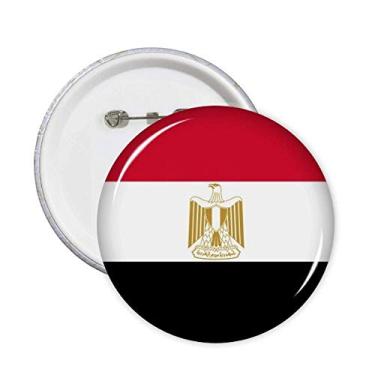 Imagem de Emblema com bandeira nacional do Egito, alfinetes de país da África e botão de decoração 5 peças