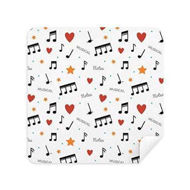 Imagem de DIYthinker Notas musicais com estrelas corações limpador de tela tecido de camurça 2 peças