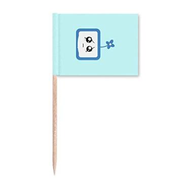 Imagem de Clover Injustice pequeno rosto de TV desenho animado bandeiras de palito marcador decoração de festa