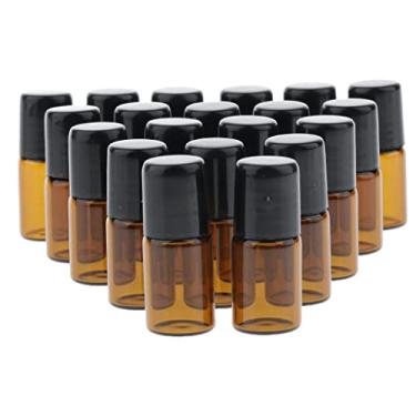 Imagem de Almencla 20 frascos de vidro portáteis vazios para perfumes de óleos essenciais, 2 ml