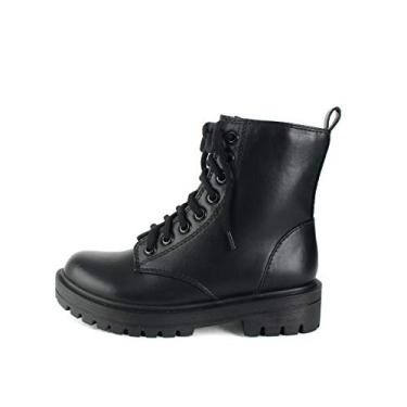 Imagem de Soda FIRM – Bota de cano curto com cadarço e zíper lateral, Preto, 35