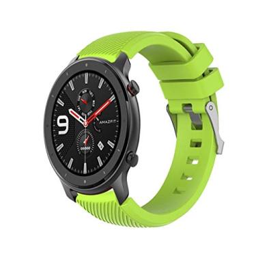 Imagem de Pulseiras NSmart compatíveis com Amazfit GTR 47MM / GTR 2 / GTR 2e / GTR 3 / GTR 4 (Verde Rajada)