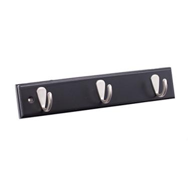 Imagem de (3 Hooks, Nickel Hooks/Black) - BirdRock Home 3 Hook Coat Rack, Black Nickel