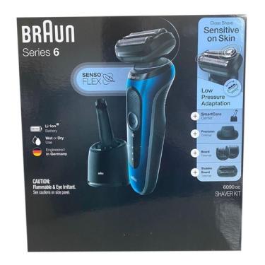 Braun Barbeador elétrico para homens, Série 6 6020s SensoFlex Wet