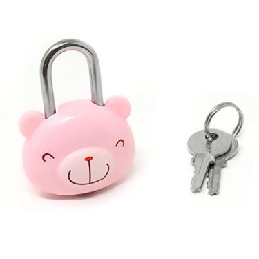 Imagem de Honbay Cadeado de animais de desenho animado fofo mini cadeado com chave – para caixa de joias, bolsa, mochilas, armário, baú do tesouro, malas, armários, caixa de carta, diário, caderno, etc