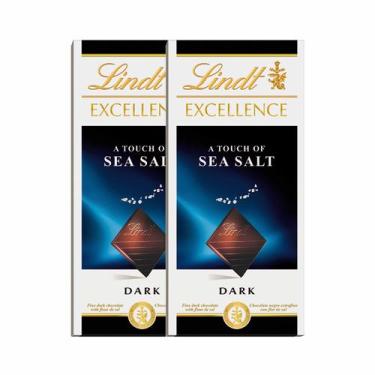 Imagem de Kit 2X Barra De Chocolate Lindt Excellence Sea Salt 100G Dark