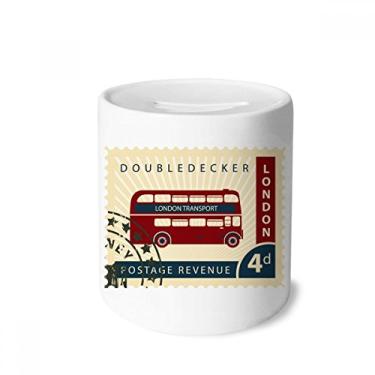 Imagem de Carimbo London Doubledecker Inglaterra Grã-Bretanha, Reino Unido, caixa de moedas de cerâmica presente de cofrinho