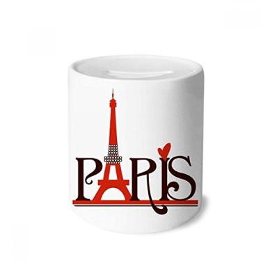 Imagem de DIYthinker Torre Eiffel Paris França Country Culture Caixa de dinheiro Caixa de cerâmica Porta-moedas Presente de cofrinho