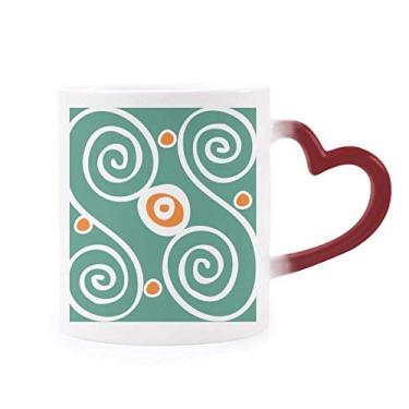 Imagem de Plantas verdes Totems Mexico Civilização Antiga Sensível ao Calor Caneca Vermelha Mudança de Cor