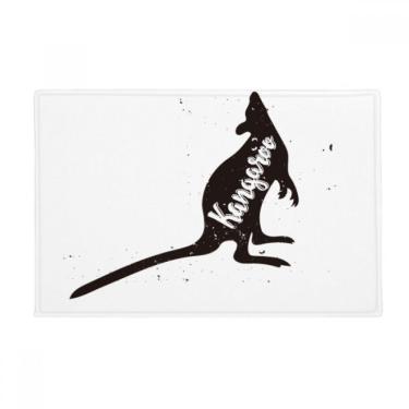 Imagem de DIYthinker Tapete canguru preto e branco Animal Ground Mat antiderrapante para porta de banheiro