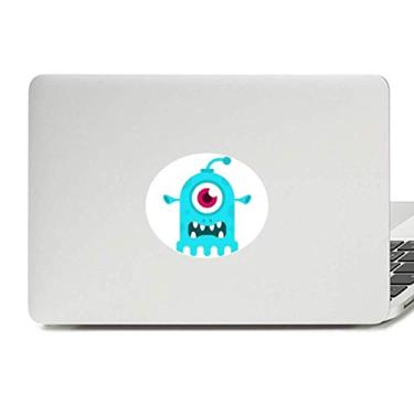 Imagem de Adesivo para notebook com emblema de vinil alienígena azul ciclope universo e alienígena