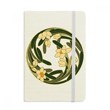 Imagem de China Flower Bud Art Caderno padrão redondo oficial de tecido capa dura diário clássico