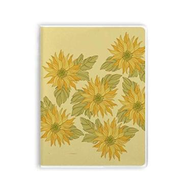 Imagem de Caderno de flores pintadas à mão com cobertura macia para pasta de goma