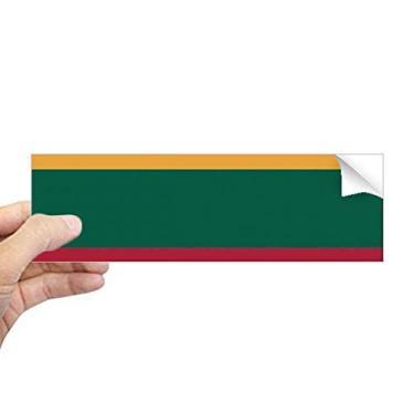 Imagem de DIYthinker Adesivo retangular de para-choque com a bandeira nacional da Lituânia da Europa para notebook e janela