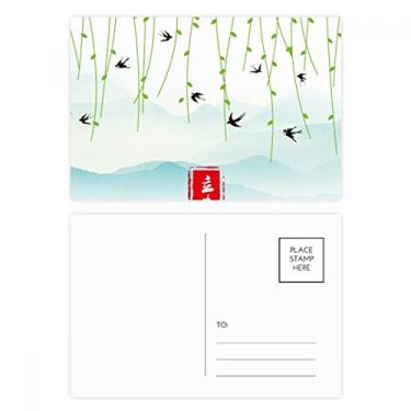 Imagem de Spring Begins Twenty Four Solar Term conjunto de cartões postais de aniversário cartão de agradecimento