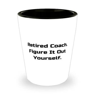 Imagem de Coach para colegas de trabalho, técnico aposentado Descubra você mesmo, copo de shot Love Coach, copo de cerâmica dos colegas