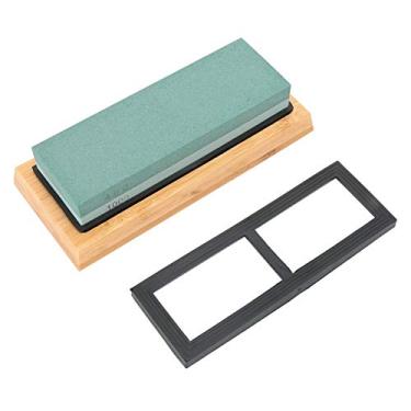 Imagem de Pedra de amolar, Afiador de Faca Profissional, Gramatura 400 Dupla Face Gramatura 1000 Acessório de Cozinha com Guia de Canto para Facas de Caça, Facas de Cozinha