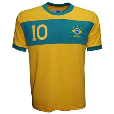 Imagem de Camisa Brasil Faixa Liga Retrô Amarela GG