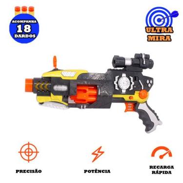 Arma De Brinquedo Nerf Metralhada Automática Lançadora Com 20 Dardos