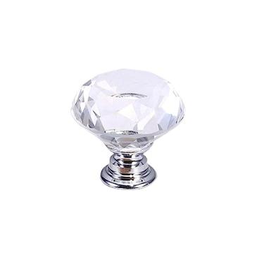 Imagem de Puxadores de cristal diamante Caixa de sapatos Puxadores de armário Porta de armário Puxadores de gaveta Puxadores de guarda-roupa com parafusos Ferragens, SJ1003,30