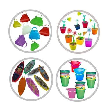 Imagem de Kit 60 mini Brinquedos para Mimos Prenda Lembrancinhas Sacolinha Surpresa Festas