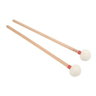Imagem de Sluffs Tambour à Langue En Acier, Percussions à Maillets Glockenspiel, Bâtons De Percussion, 2 Pieces, Tête En Feutre, Manche En Bois, Kit D'accessoires Pour Instruments(Vermelho)
