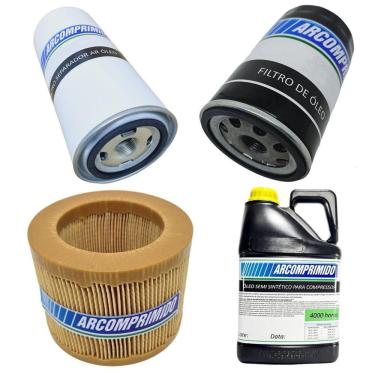 Imagem de Kit De Filtros E 5l Óleo Semi Sintético Para Atlas Copco Gx7