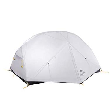 Imagem de Barraca de acampamento Naturehike Mongar para 2 pessoas, barraca para mochilão, 3 estações, ultraleve, camada dupla, para acampamento, trilhas, ciclismo (nylon 20D cinza)