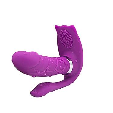 Imagem de Estimulador de clitóris em forma de u vibrador massageador portatil silicone à prova d'agua casal brinquedos sexuais para mulheres, estimula o clitóris e o ânus, silicone medico R6A