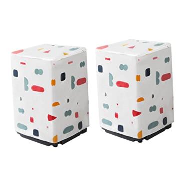 Imagem de UKCOCO 2 Peças Tampa Da Lavadora De Carga Frontal Tampa Da Secadora De Roupa Tampa Da Máquina De Carregamento Frontal Tampa Da Máquina De Lavar Secador Protetor De Lavadora Secadora