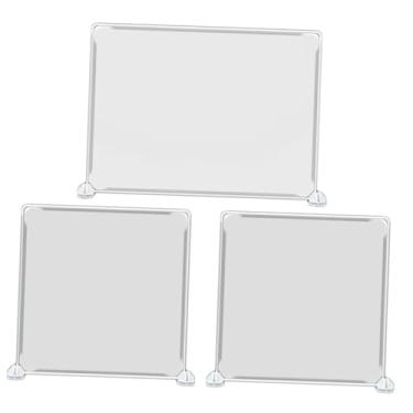 Imagem de Gogogmee 3 Peças Divisória Transparente Mesa De Privacidade Protetor De Conversa Produtos De Escritório Mesa Protetor Contra Espirros Painel De Proteção Contra Espirros Tela De Respingos