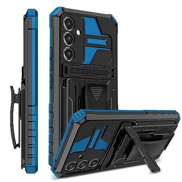 Imagem de YOUULAR Capa compatível com Samsung Galaxy A54 5G PC rígido + TPU macio + suporte + clipe dorsal à prova de choque anti-queda capa protetora para celular A54 5G capas militares suporte oculto bult-in,