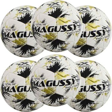 Imagem de Kit com 6 Bolas Infantis Magussy Evolution X-Fusion Max 100 Futsal Sub 11
