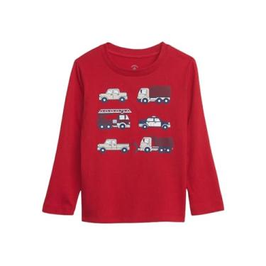 Imagem de GAP Baby Boys Brannan's Favorites Long Sleeve Graphic Tee T-Shirt Modern Red Trucks 3YRS