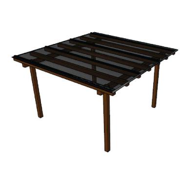 Imagem de kit Policarbonato Fume 4mm 3,00m x 2,00m - Perfis Naturais