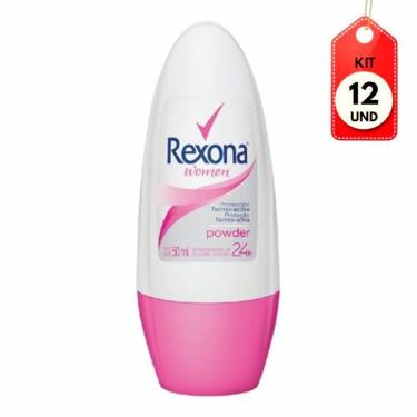 Imagem de Kit C/12 Rexona Powder Desodorante Rollon Feminino 50ml