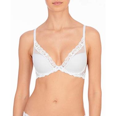 Imagem de Natori Sutiã com decote de penas, Branco, 32A