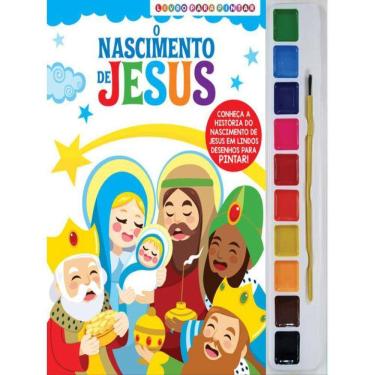 Imagem de O Nascimento De Jesus Livro Para Pintar Com Aquarela