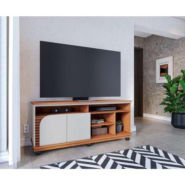 Imagem de rack jurerê 2 pt freijó e off white 150 cm