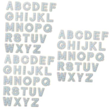 Imagem de SEWACC 78 Peças etiqueta pano carta ferro em letras para tecido patches alfabeto bordados cartas transferência calor ferro em letras bordadas roupas adesivos bordados