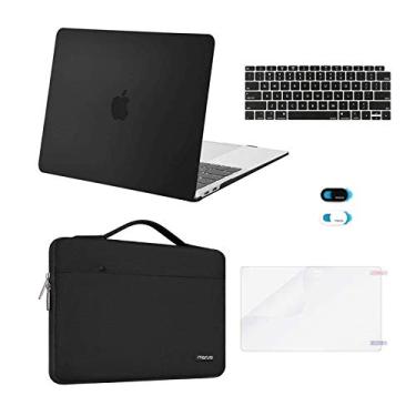 Imagem de MOSISO Compatível com MacBook Air 33.0 cm Capa M1 Chip 2021 2020 2019 2018 versão A2337 A2179 A1932 Retina Display, capa rígida de plástico, bolsa, película de teclado, capa de webcam e película de