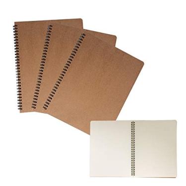 Imagem de Caderno em espiral para caderno de cadernos em branco para viajantes, estudantes, agendas de cadernos, 8 x 10.5 inch(3pack blank)