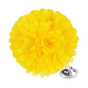 Imagem de Vittorio Vico Alfinete de lapela de flor de cravo formal masculino premium - Boutonniere para homens, broche, 2.5" (6.36CM), Poliéster, Não aplicável