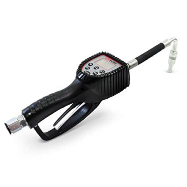 Imagem de Lubeworks Válvula de controle de óleo medidor de bocal pré-definido digital 10 Gpm / 35 Lpm Pneumático pneumático 1/5.1 cm polegada Npt faixa de pressão de entrada 7-1000 psi/0,5-70 bar bico flexível